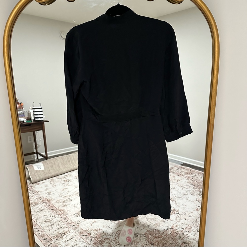 Club Monaco Black Ruffle-Front Dress - Picture 6 of 6